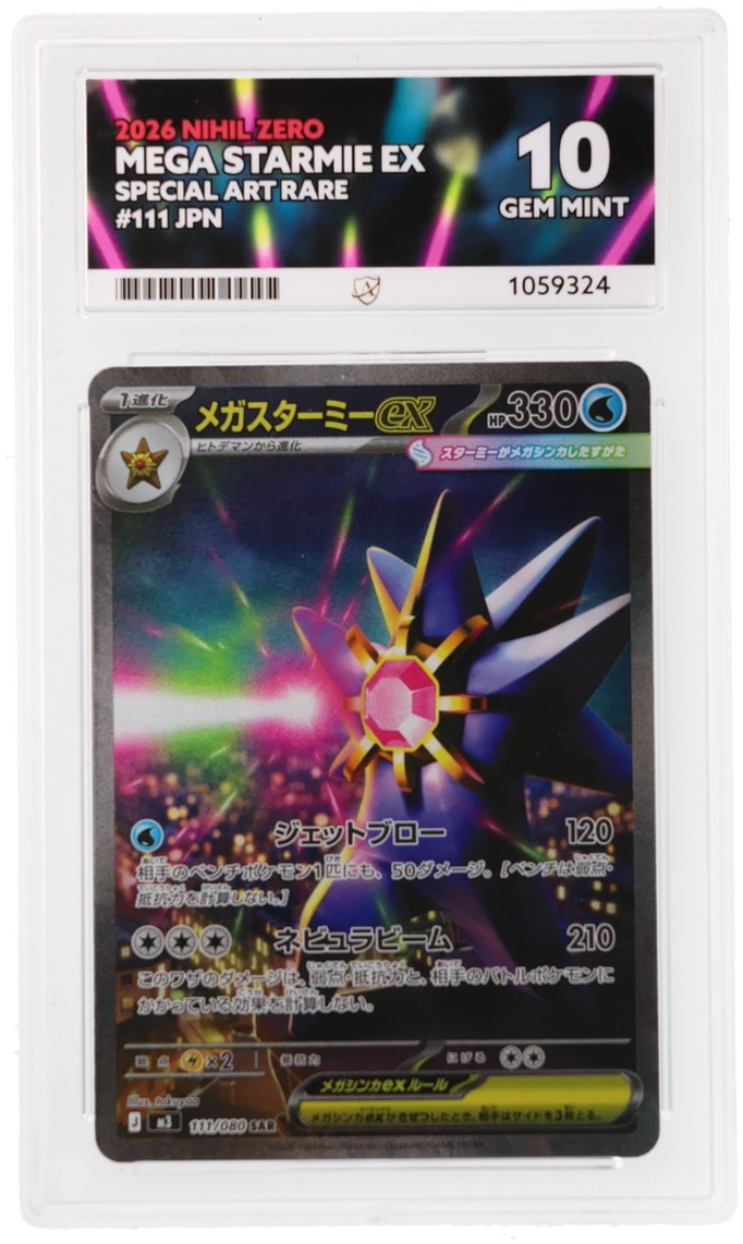 ACE 10 Mega Starmie ex 111/080 Pokemon Graded Card