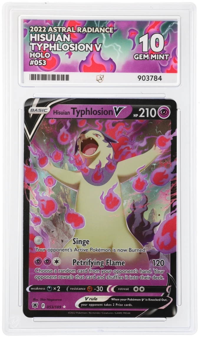 ACE 10 Hisuian Typhlosion V 053/189 Pokemon Graded Card
