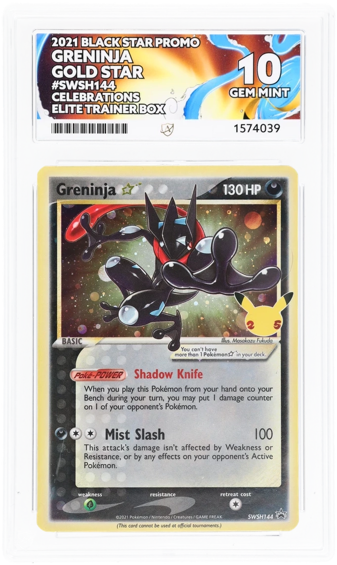 ACE 10 Greninja Gold Star 25th Anniversary Pokemon Graded Card